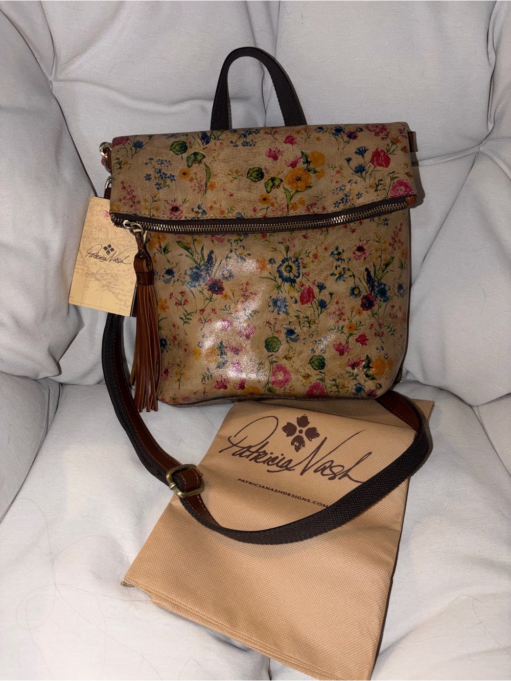 NWT Patricia Nash Prairie Rose Luzille convertible backpack